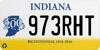 IN license plate 973RHT