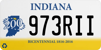 IN license plate 973RII
