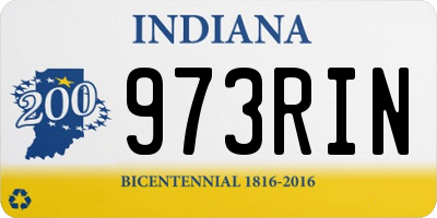 IN license plate 973RIN