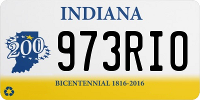 IN license plate 973RIO
