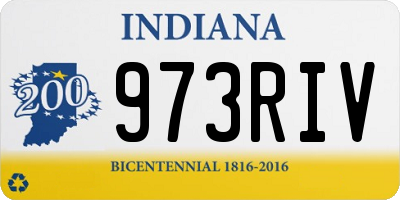 IN license plate 973RIV