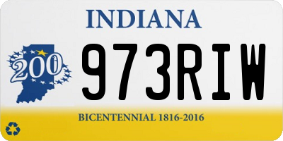 IN license plate 973RIW