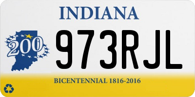 IN license plate 973RJL