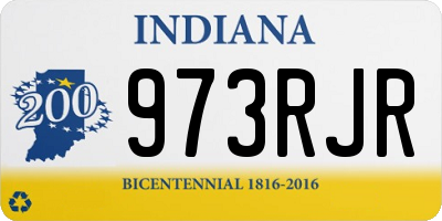 IN license plate 973RJR