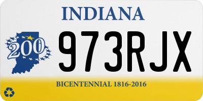 IN license plate 973RJX