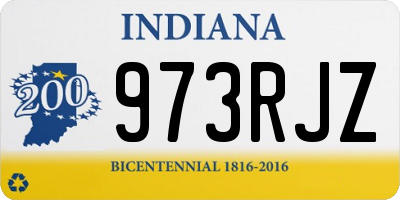 IN license plate 973RJZ