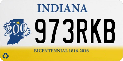 IN license plate 973RKB