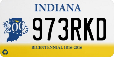 IN license plate 973RKD