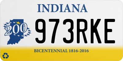 IN license plate 973RKE