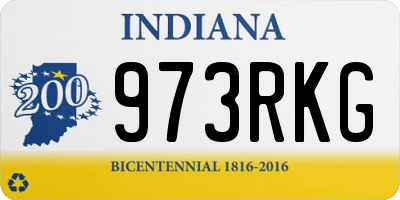IN license plate 973RKG