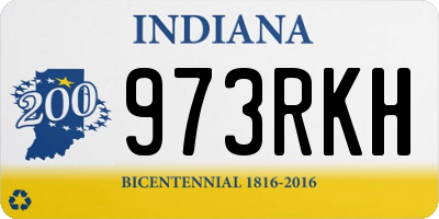IN license plate 973RKH