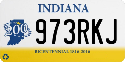 IN license plate 973RKJ
