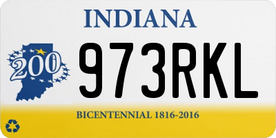 IN license plate 973RKL