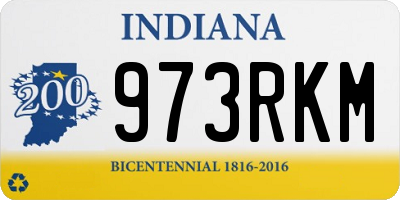 IN license plate 973RKM