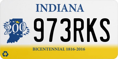 IN license plate 973RKS