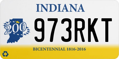 IN license plate 973RKT