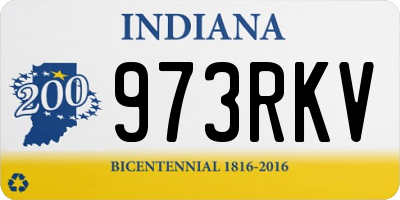IN license plate 973RKV