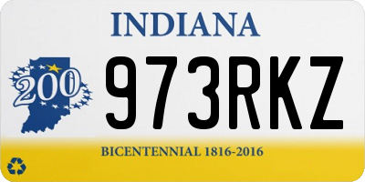 IN license plate 973RKZ