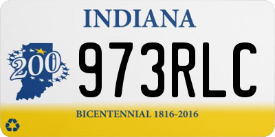 IN license plate 973RLC