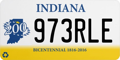 IN license plate 973RLE
