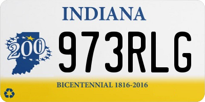 IN license plate 973RLG