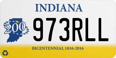 IN license plate 973RLL