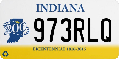 IN license plate 973RLQ
