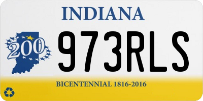 IN license plate 973RLS