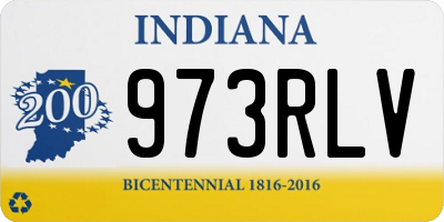 IN license plate 973RLV