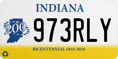 IN license plate 973RLY