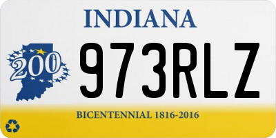 IN license plate 973RLZ