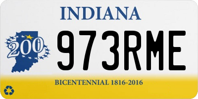 IN license plate 973RME