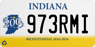 IN license plate 973RMI