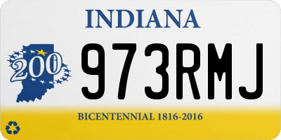 IN license plate 973RMJ