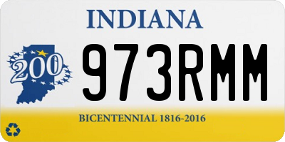 IN license plate 973RMM