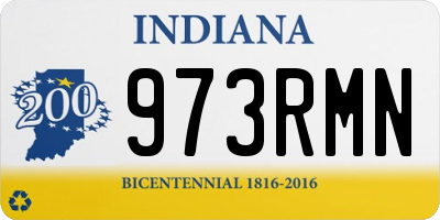 IN license plate 973RMN
