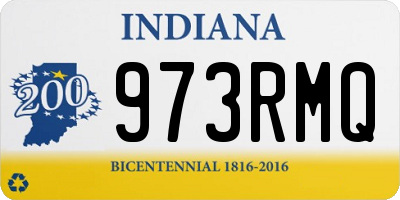 IN license plate 973RMQ