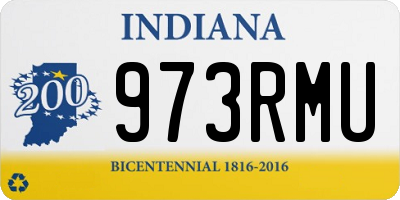 IN license plate 973RMU