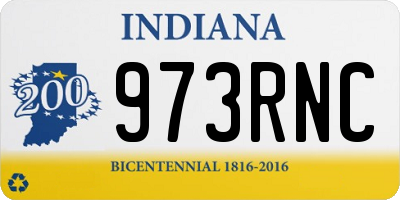 IN license plate 973RNC