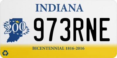 IN license plate 973RNE