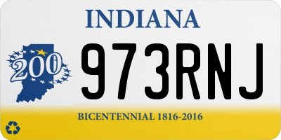 IN license plate 973RNJ