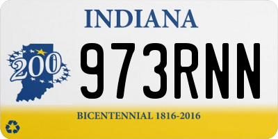 IN license plate 973RNN