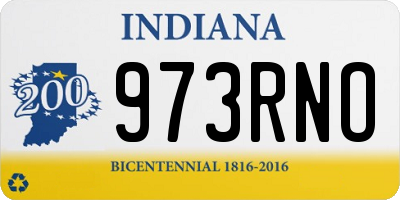 IN license plate 973RNO