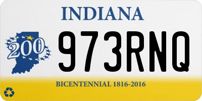 IN license plate 973RNQ