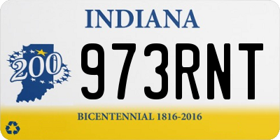 IN license plate 973RNT