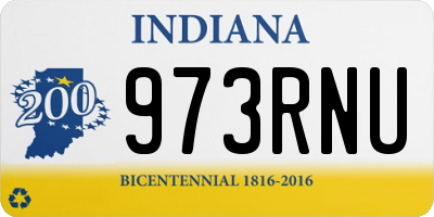 IN license plate 973RNU