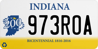 IN license plate 973ROA