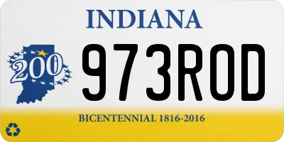 IN license plate 973ROD
