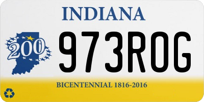 IN license plate 973ROG
