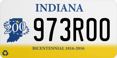 IN license plate 973ROO